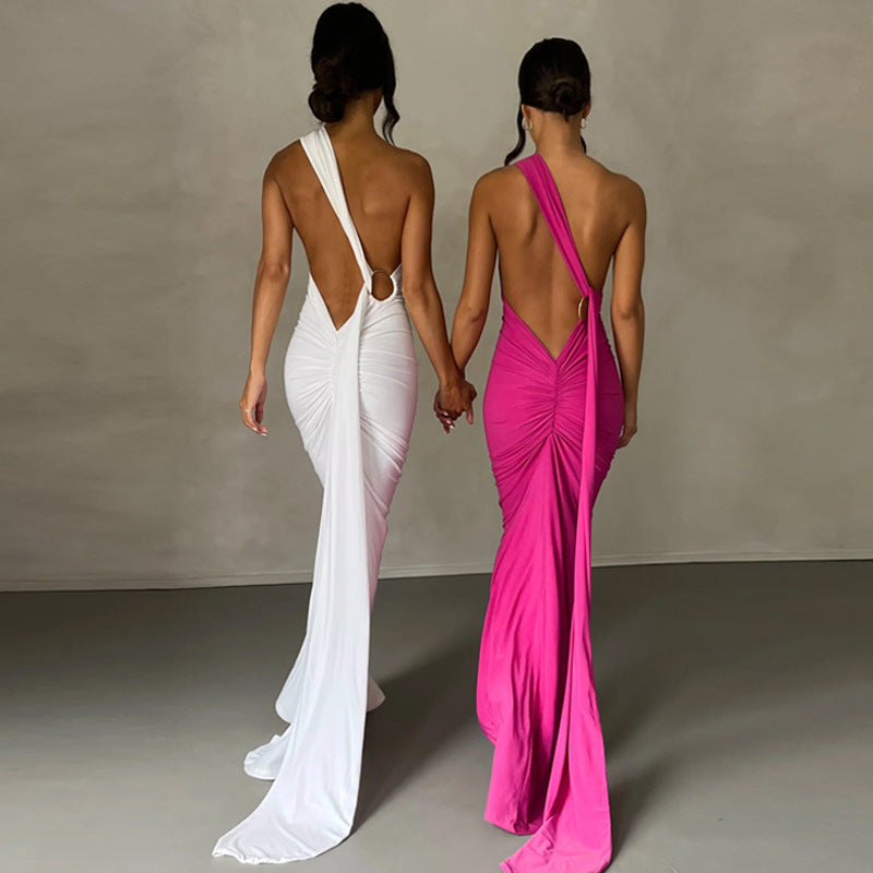 Damen Elegantes One-Shoulder Abendkleid Echo Archiv