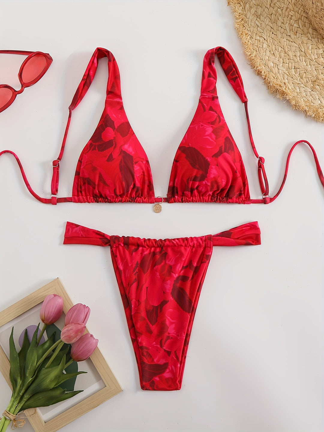 Damen Triangel-Bikini mit komfortablen verstellbaren Trägern Echo Archiv