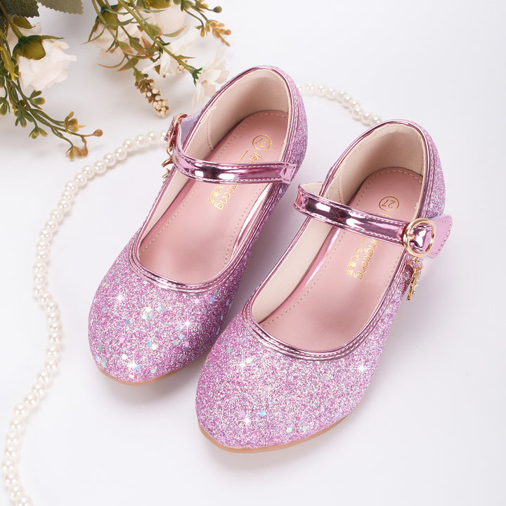 Mädchen Glitzernde Mary Jane Schuhe mit dekorativer Schnalle Echo Archiv
