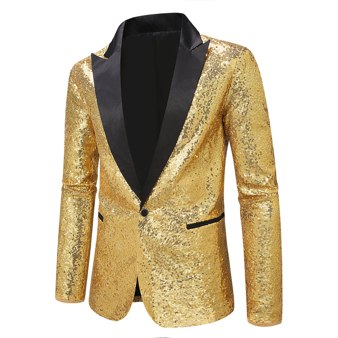 Herren Glamouröser Paillettenblazer Echoarchiv