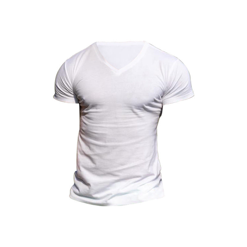 Herren V-Ausschnitt T-Shirt aus weichem Baumwollmix Echoarchiv