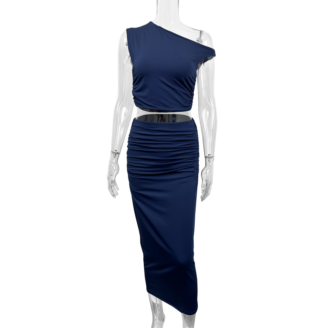 Damen Set aus schulterfreiem Top und Maxi-Rock in gerafftem Design Echo Archiv