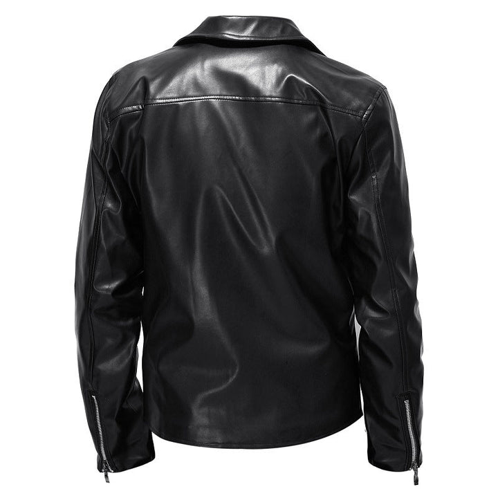 Herren Bikerjacke aus hochwertigem Kunstleder – Brevano