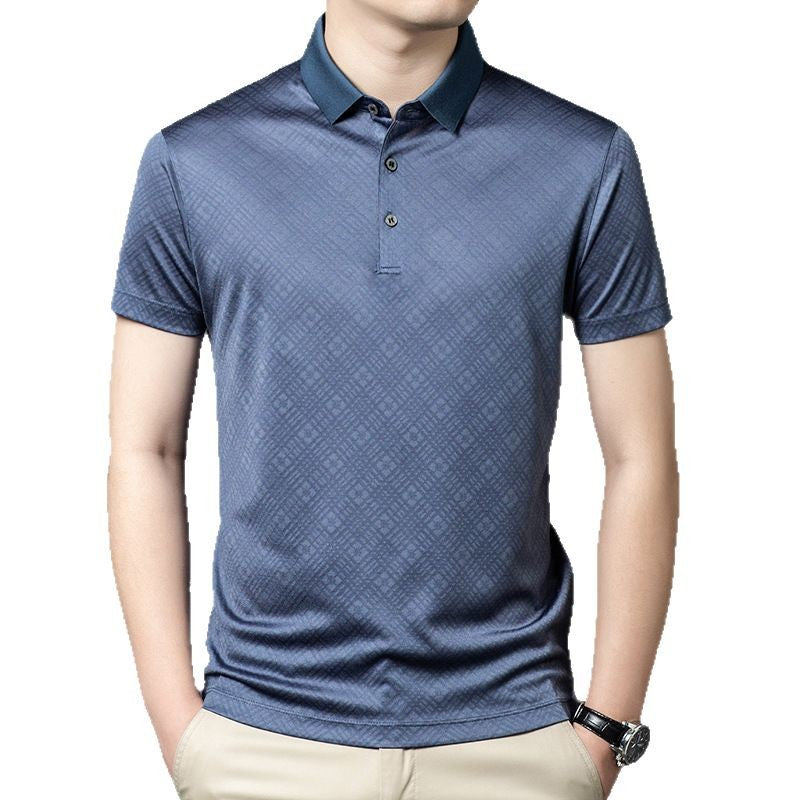 Herren sportliches Poloshirt mit modernem geometrischem Design Echoarchiv