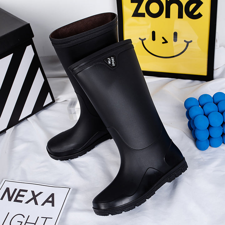 Herren Mittelhohe Wasserdichte Gummistiefel mit kontrastierender Profilsohle Echoarhiv