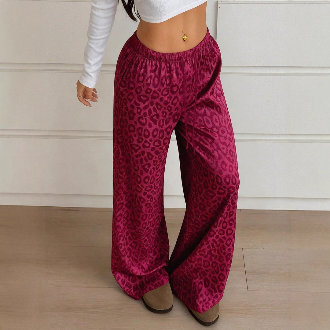 Damen Elegante Weite Leoprint-Hose Echo Archiv