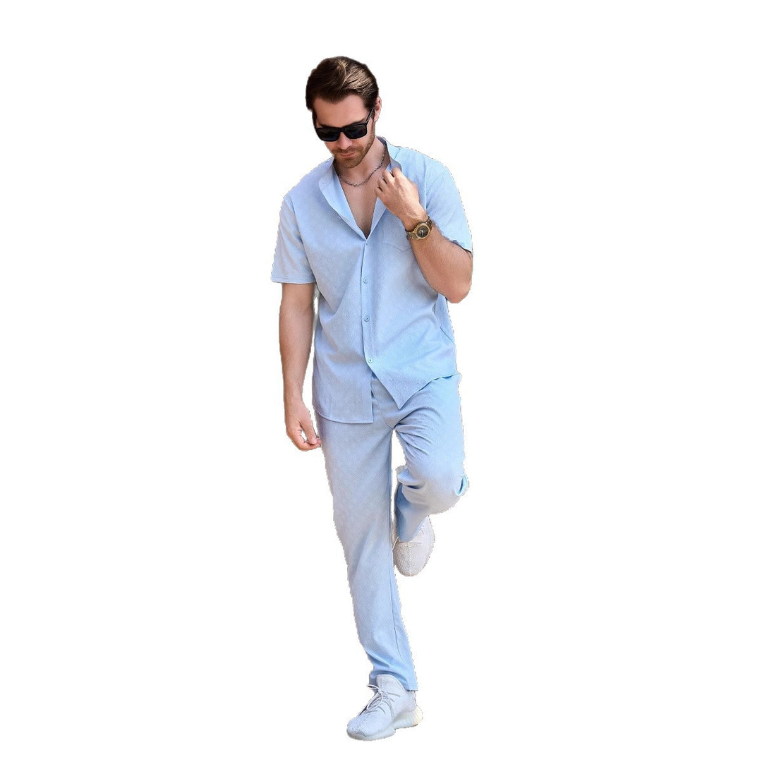 Herren Hochwertiges Freizeitanzug-Set mit lässigem Schnitt und stylischem Design Echoarchiv
