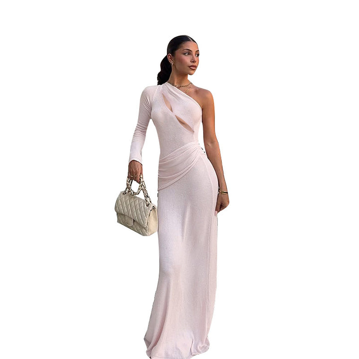 Damen Elegantes Maxikleid mit asymmetrischem Schnitt und raffiniertem Cut-Out Echo Archiv