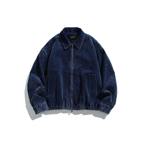 Herren Cord-Blousonjacke im Oversize-Schnitt mit Reißverschluss und elastischem Saum Echo Archiv