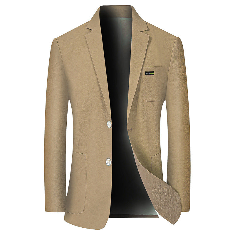 Herren Modernes Stretch Business-Sakko mit schmalem Schnitt und aufgesetzten Taschen – Tianoro