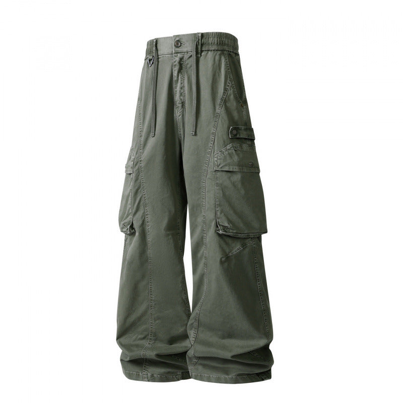 Herren weite Cargo-Hose im Baggy‑Schnitt mit Utility‑Taschen und Kordelbund Echo Archiv