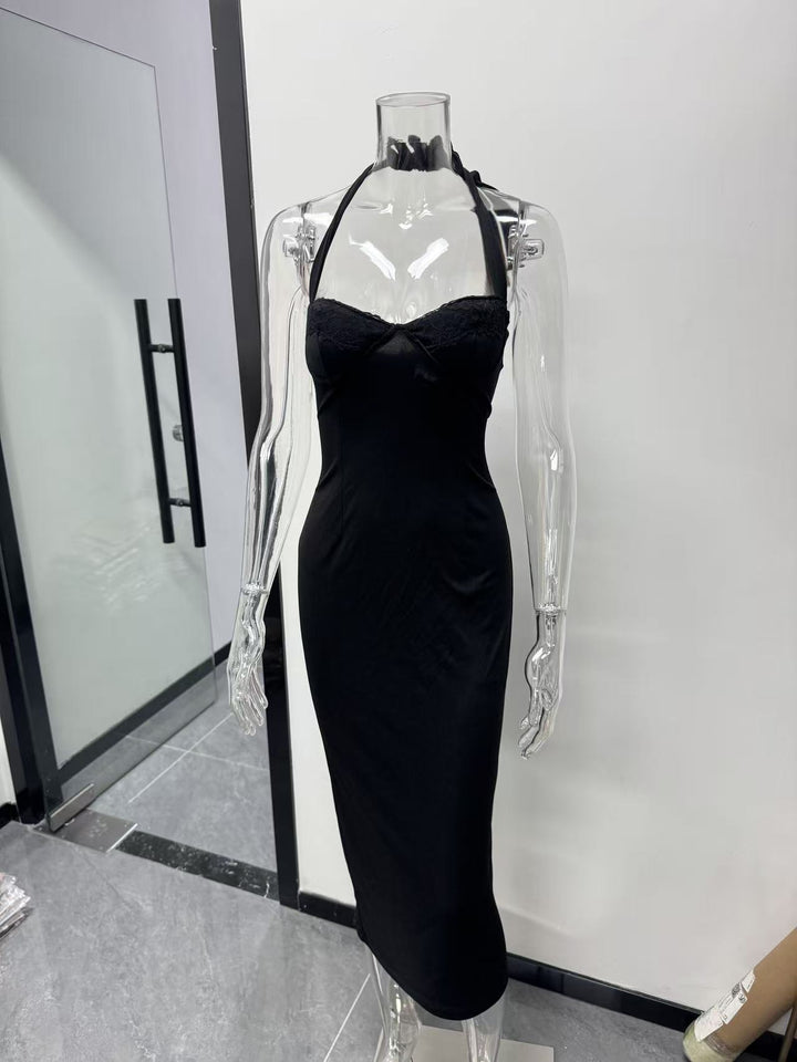 Damen Elegantes Langarm-Kleid mit raffinierter Schnürung Echo Archiv