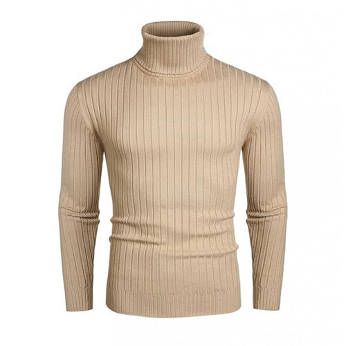 Herren eleganter Rollkragenpullover aus feinem Rippenstrick Echoarchiv