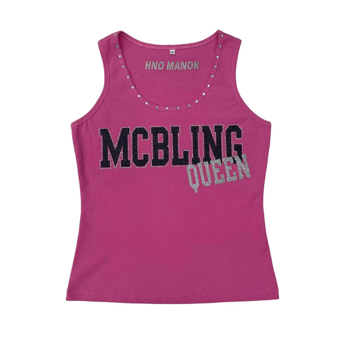 Damen Trendiges Tanktop mit Glitzerakzenten Echo Archiv