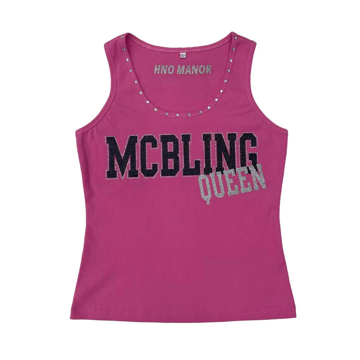 Damen Trendiges Tanktop mit Glitzerakzenten Echo Archiv