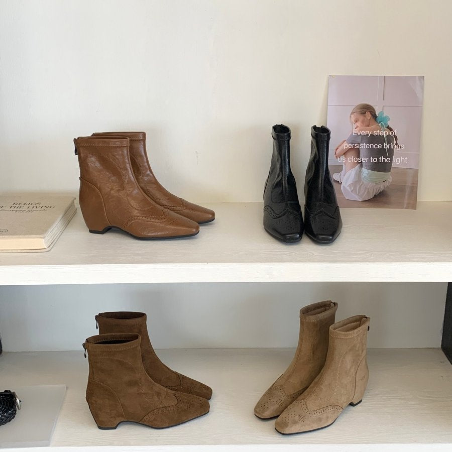 Damen Elegante und bequeme Stiefeletten mit Blockabsatz Echo Archiv
