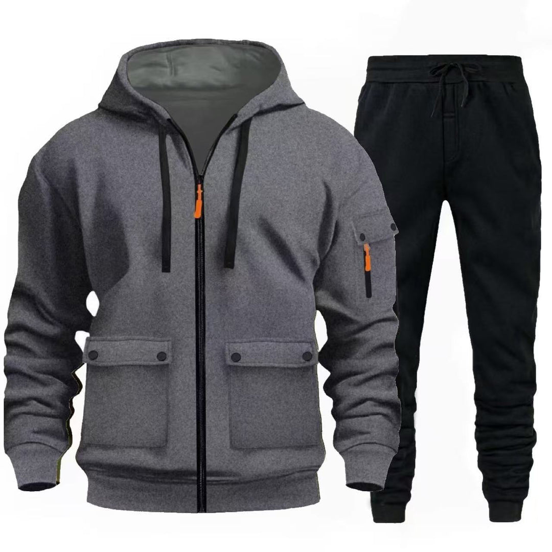Herren sportlicher Jacke mit praktischen Taschen und Jogginghose Echoarchiv