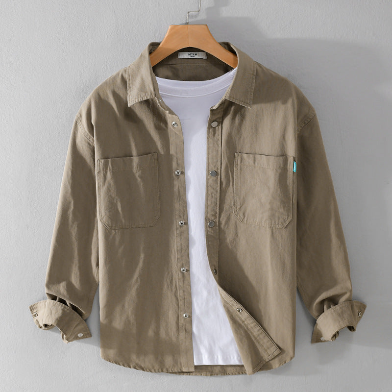 Herren Overshirt im Hemdjacken‑Stil aus leichter Baumwollmischung mit Druckknopf‑Leiste und aufgesetzten Brusttaschen Echoarchiv