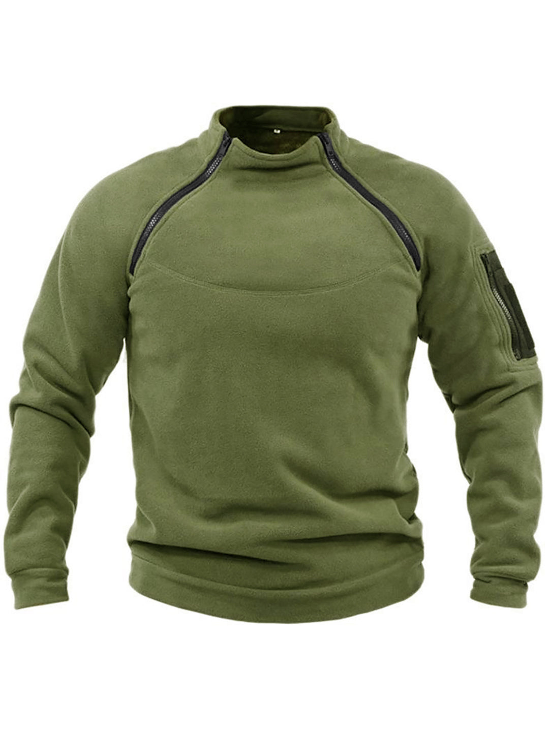 Herren Thermo-Fleecepullover mit hochschließendem Kragen und praktischen Taschen Echoarchiv