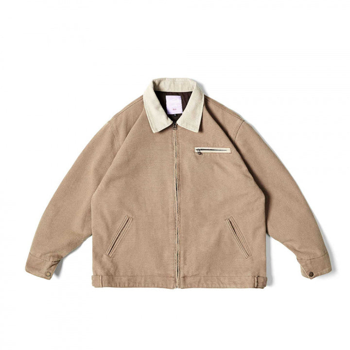 Unisex Weit geschnittene Blousonjacke im Worker‑Look mit Cordkragen und Brustreißverschluss Echo Archiv