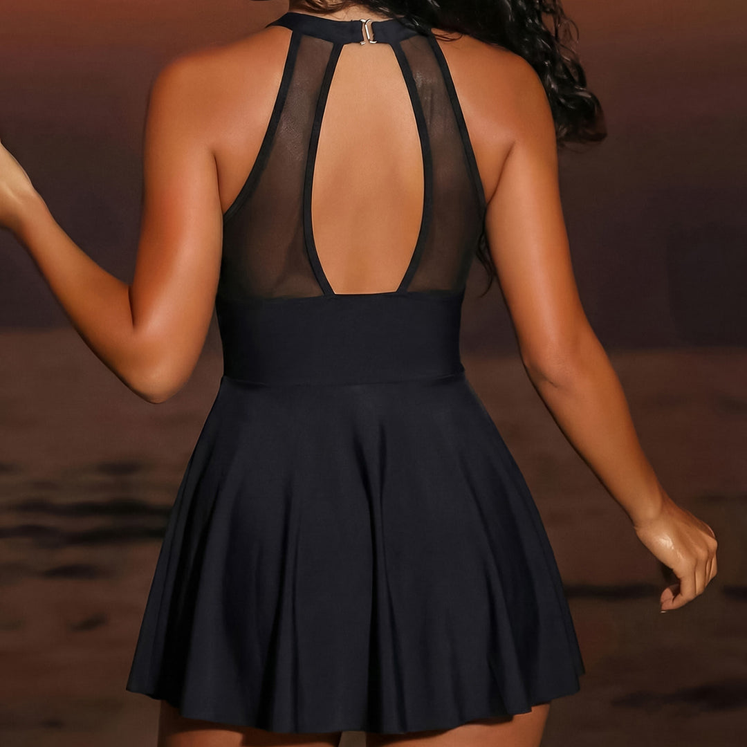 Damen Eleganter Badeanzug mit transparenten Einsätzen Echo Archiv