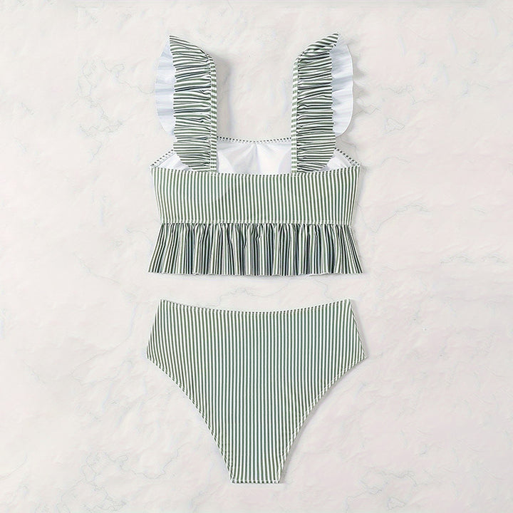 Damen Bikini-Set mit femininem Rüschendesign und hoher Taille Echo Archiv