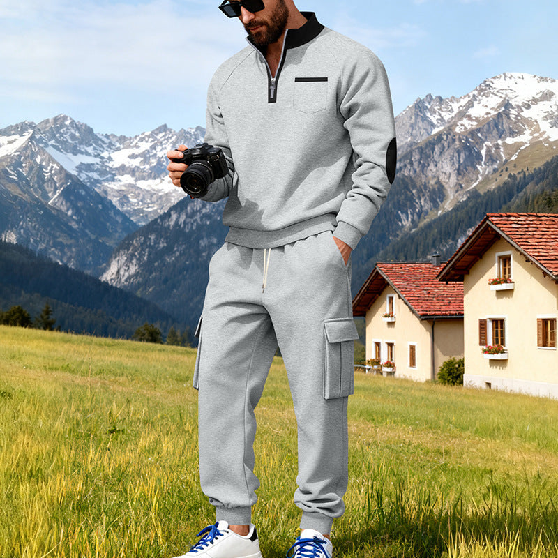Herren Sportliches Hoodie-Set mit praktischer Taschenlösung Echoarchiv
