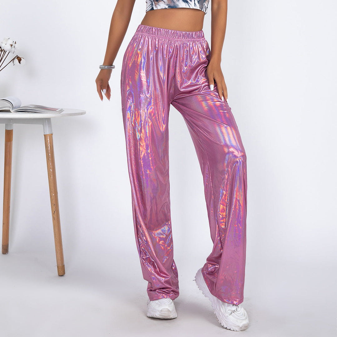 Damen Glamouröse Sporthose im glänzenden Design Echoarchiv