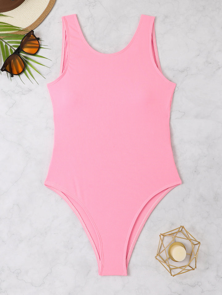 Damen Einteiler Badeanzug mit sportlichem Rippdesign Echo Archiv