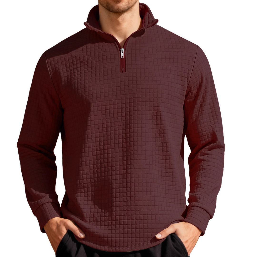 Herren Pullover mit Stehkragen und Reißverschluss Echoarchiv