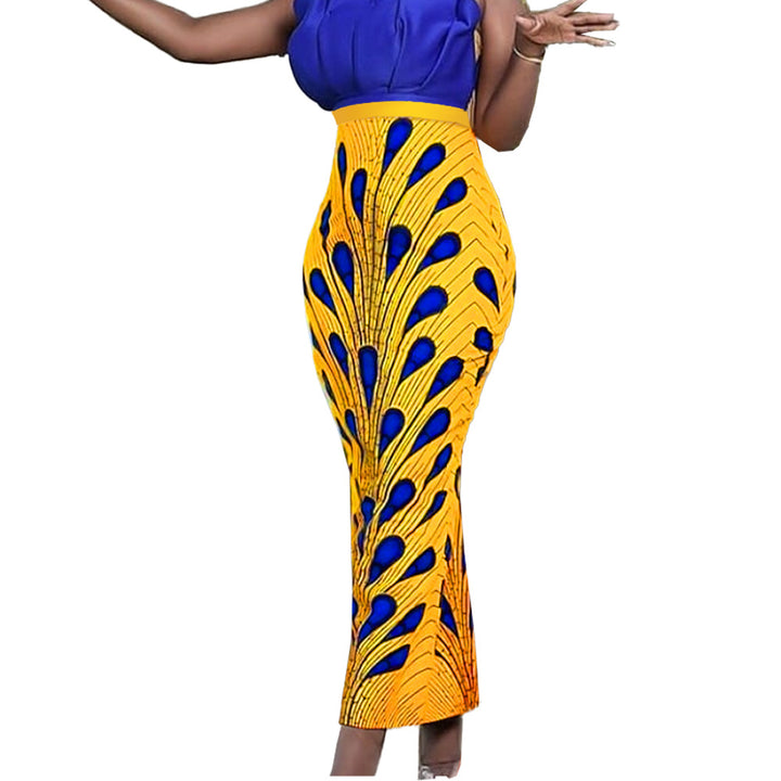 Damen Maxirock mit auffälligem Muster und hoher Taille Echo Archiv