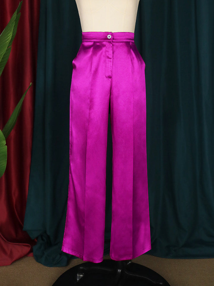 Damen elegante Satin-Hose mit weitem Schnitt Echo Archiv