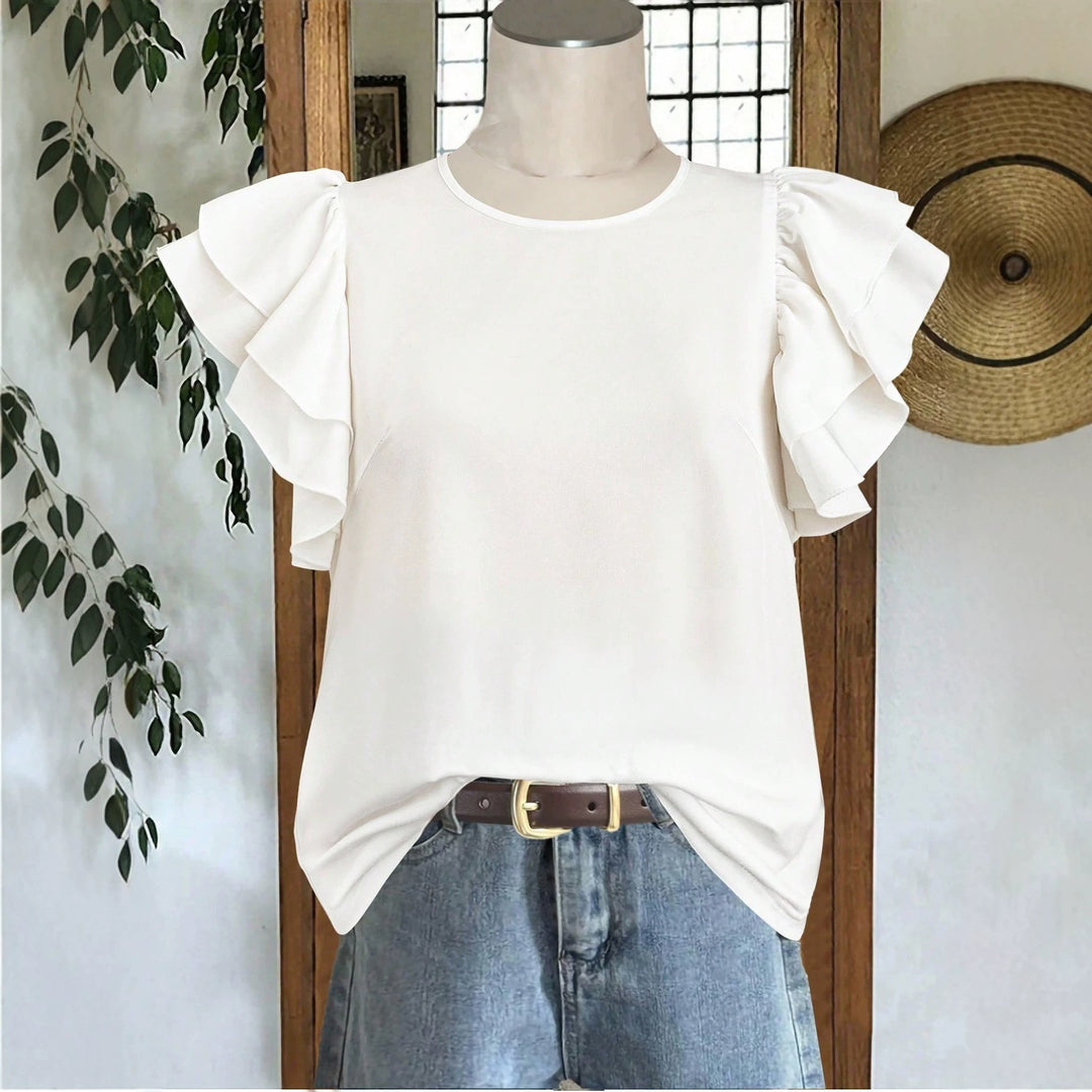 Damen Elegante Bluse mit Rüschendetails Echo Archiv
