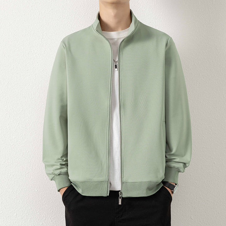 Herren Minimalistische Zip‑Blousonjacke aus technischem Stretchmaterial mit Stehkragen Echo Archiv