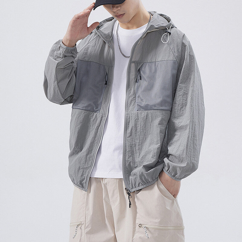 Herren Atmungsaktive Outdoor-Jacke mit Netzdetails Echoarchiv