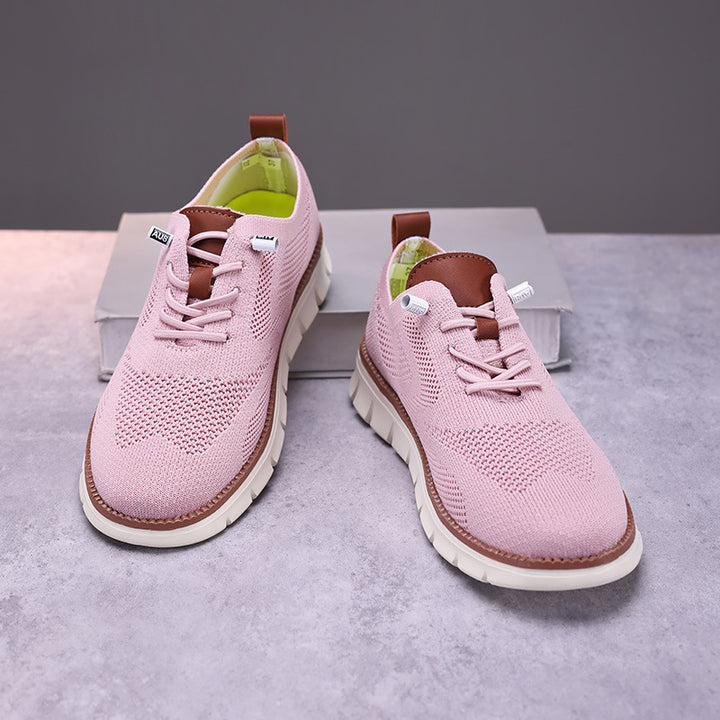 Damen nan gestrickter Derby-Sneaker mit flexibler Rillenlaufsohle und gepolstertem Komfortfußbett Echo Archiv