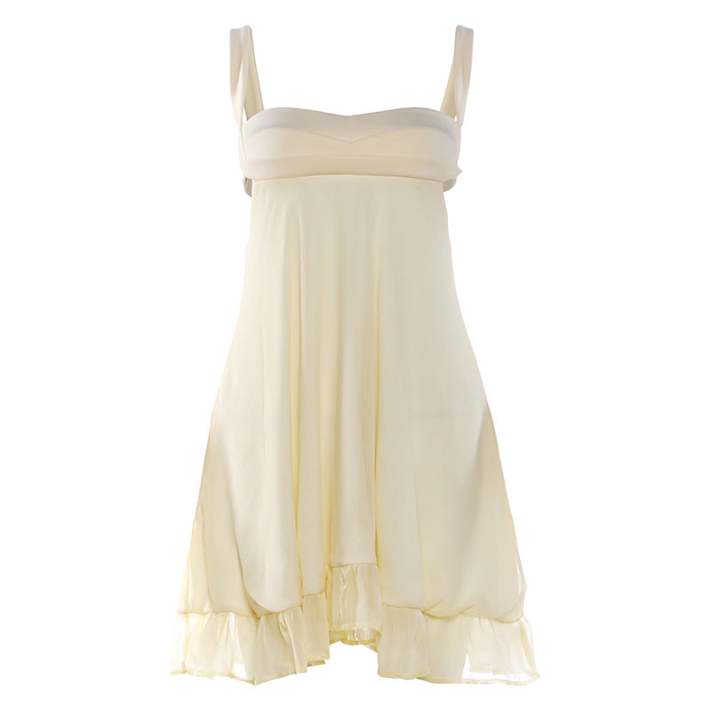 Damen Chiffonkleid mit fließendem Saum und herzförmigem Ausschnitt Echo Archiv