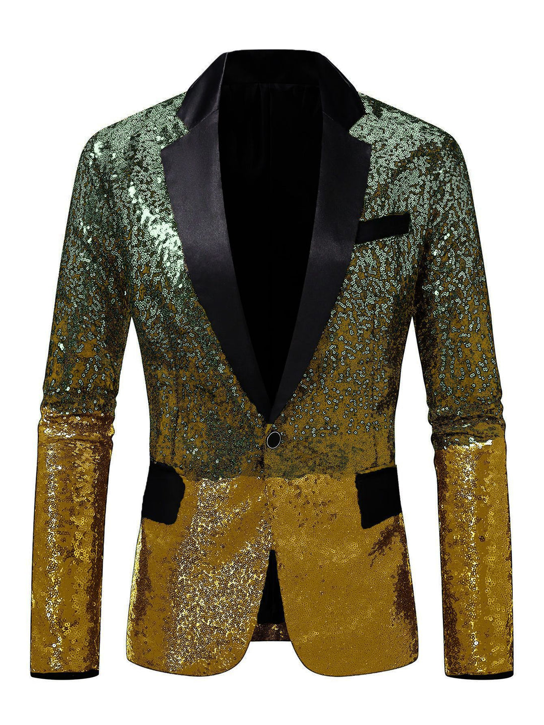 Herren eleganter Pailletten-Anzugblazer mit luxuriösen Akzenten Echoarchiv