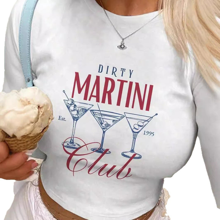 Damen Kurzarm T-Shirt mit auffälligem Motorrad-Design Echo Archiv