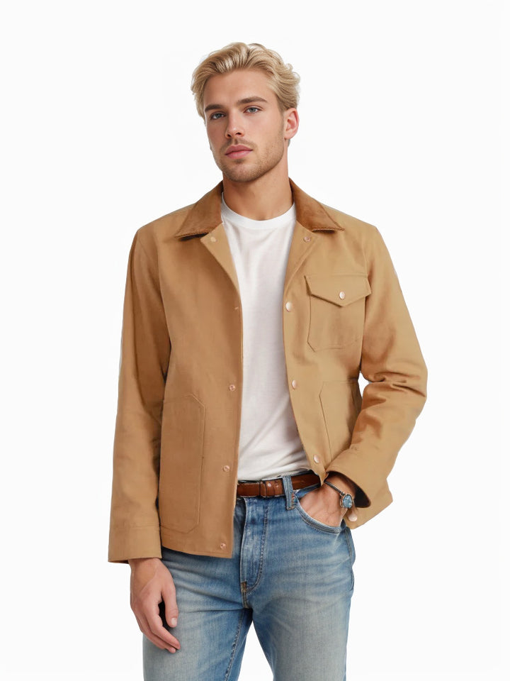 Herren zeitlose Jacke mit strukturiertem Design Echoarchiv