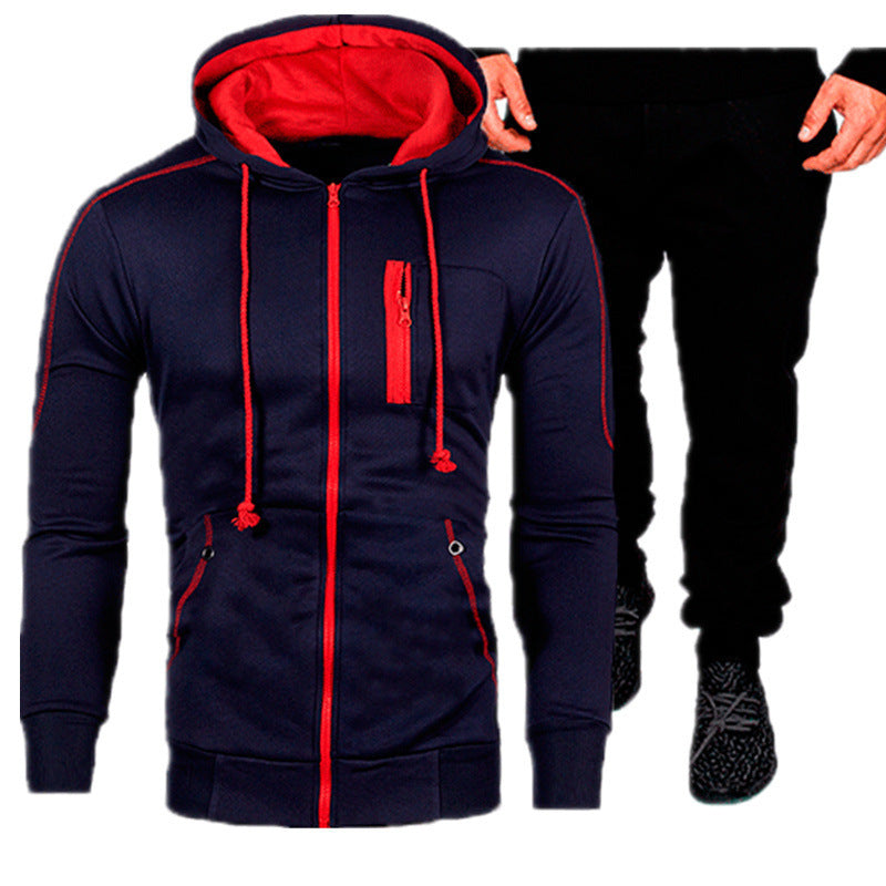 Herren sportliches Kapuzenjacken- und Jogginghosen-Set Echoarchiv