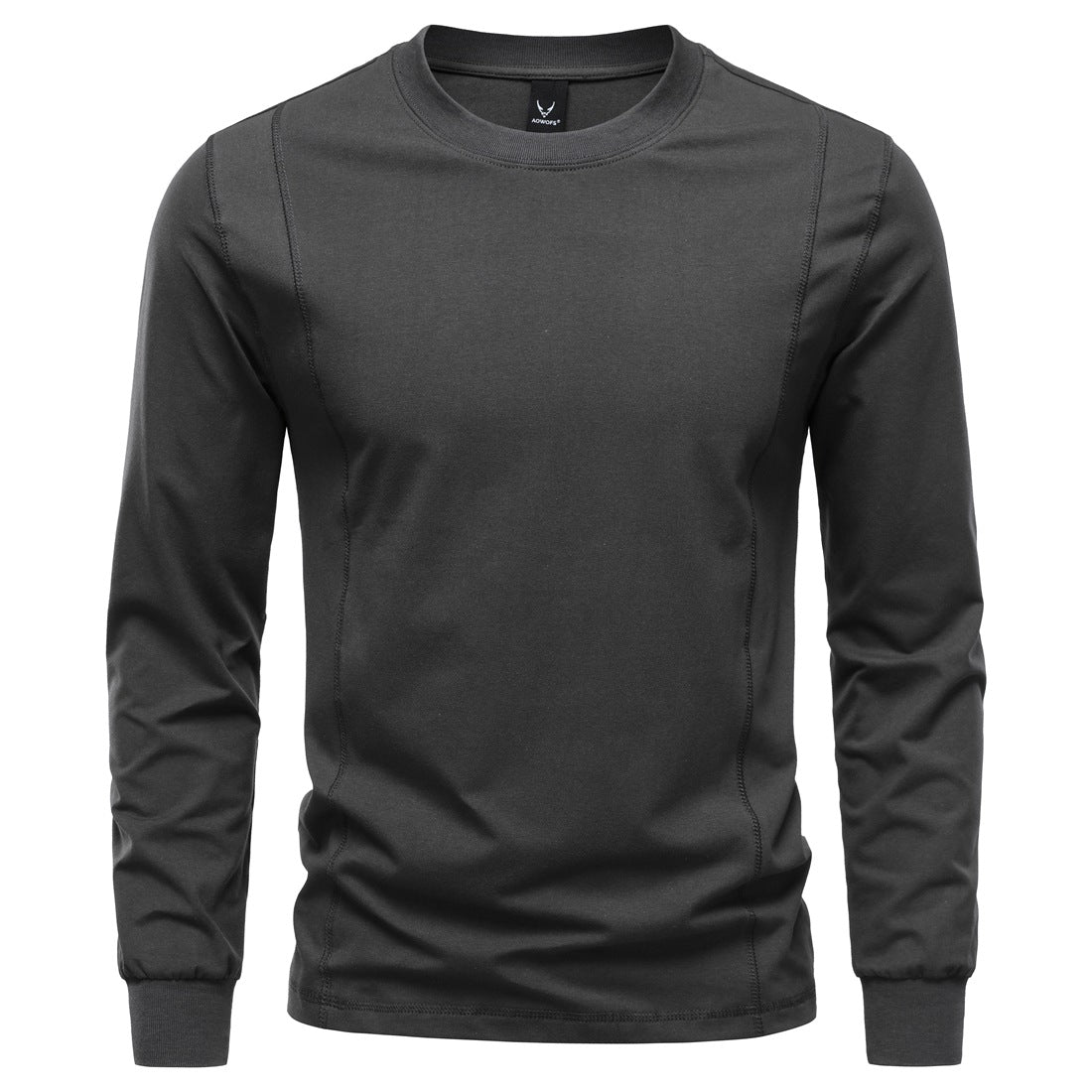 Herren Langarmshirt aus Stretch-Baumwollmix mit Rundhals und Flachnähten Echo Archiv