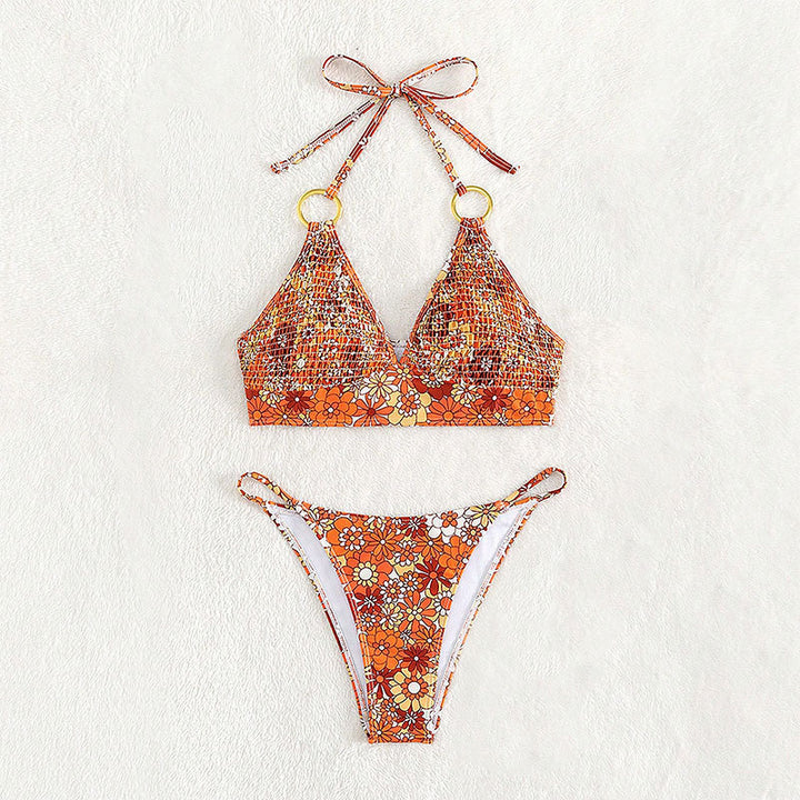Damen Triangel-Bikini mit dekorativen ringförmigen Akzenten Echo Archiv