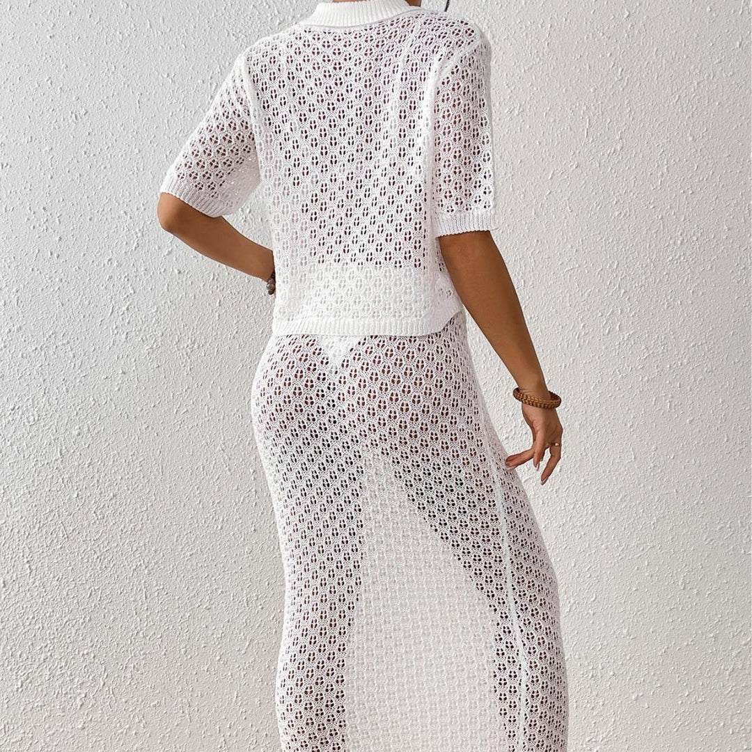 Damen elegantes Häkel-Kimono-Set Echo Archiv