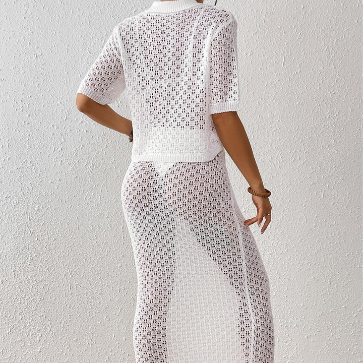 Damen elegantes Häkel-Kimono-Set Echo Archiv