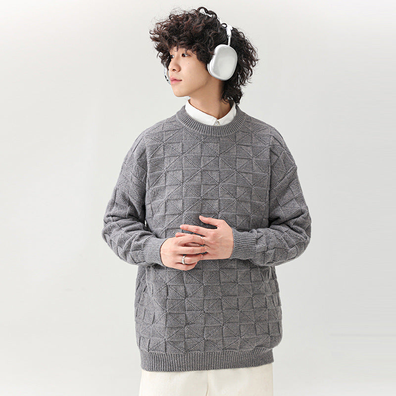 Herren modischer Pullover mit strukturierter Oberfläche Echoarchiv