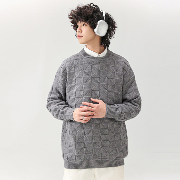 Herren modischer Pullover mit strukturierter Oberfläche Echoarchiv