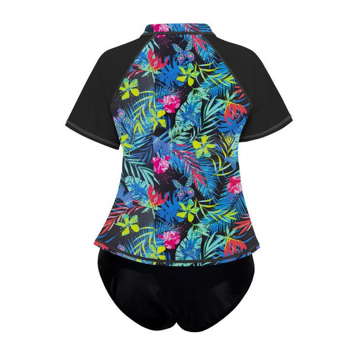 Damen Buntes UV-Schutz Rashguard mit Shorts Echo Archiv