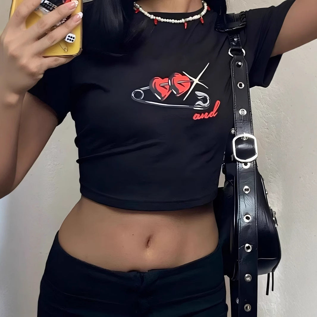 Damen Crop Top mit 90er Jahre Aufdruck Echo Archiv