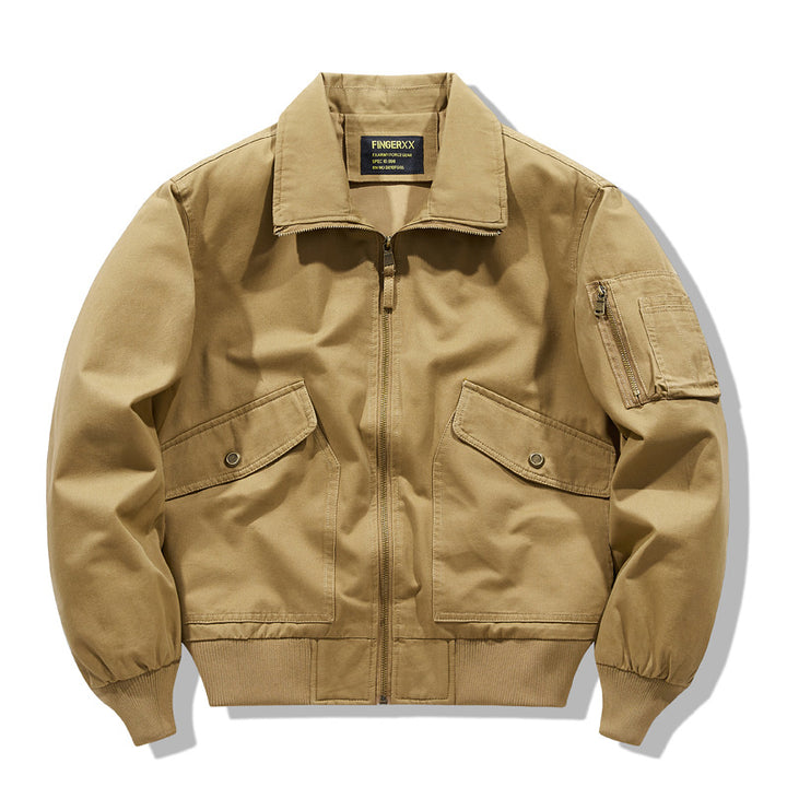 Männer's  schwergewicht utility zip jacke mit signature ärmel zip tasche und klappen cargo taschen Echo Archiv